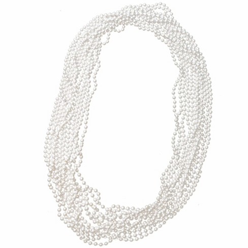 Skeleteen Faux White Pearl Necklaces - 12 Pack : Target