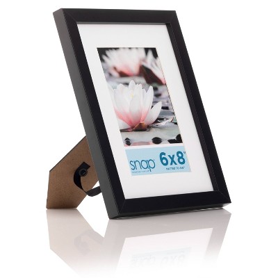 Snap 6x8 Black Wood Tabletop and Wall Picture Frame