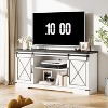 Farmhouse TV Stand for TVs Up to 65", Rustic Entertainment Center with Sliding Barn Doors, Storage Cabinets & Adjustable Shelf, Media Console - 2 of 4
