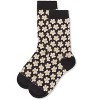 Memoi Women's Mod Vintage Style Sweet Daisy Cotton Blend Crew Sock - 3 of 4
