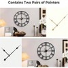 32 Inch Large Wall Clock Roman Numeral Metal Oversized Living Room Decor Bedroom Kitchen Silent Non Ticking Operated - 3 of 4
