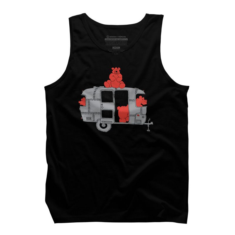 Men's Design By Humans Watch out That's A Bearstream By NDTank Tank Top, 1 of 3