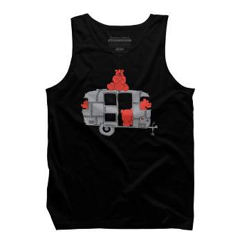 Men's Design By Humans Watch out That's A Bearstream By NDTank Tank Top
