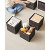 SONGMICS 11.8" Storage Cubes, Set of 6 Storage Bins with Handles, Foldable Storage Boxes - 3 of 4