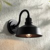 Franklin Iron Works Arnett Rustic Industrial Farmhouse Outdoor Barn Light Fixture Black Gooseneck 10 1/2" for Exterior Deck House Porch Patio Outside - 2 of 4