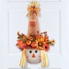 Collections Etc Floral Scarecrow Head Wall Decoration 13 X 7 X 23 Orange - 2 of 2