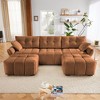 Oversized 110.2" Chenille Modular U-Shaped Sectional Sofa with High-Resilience Cushions and 2 Ottomans, 5-Piece Free combination Sofa - 3 of 4