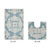 Medallion Collection 2 Piece 100% Cotton Tufted Bathroom Rug Set  with Non-Slip Backing, Machine Washable, Tumble Dry Bath Mat - 2 of 4