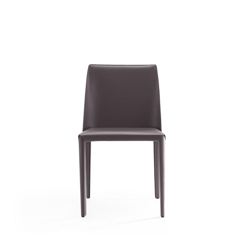 Set of 2 Paris Saddle Leather Dining Chairs - Manhattan Comfort, 4 of 10