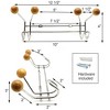 Evideco French Home Goods Wall Mounted Coat Rack 6 Hooks Chrome for Towel Hat Entryway - 3 of 4