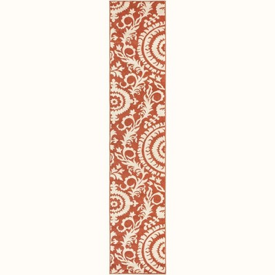 Mark & Day Nancy 2'5"x11'10" Runner Woven Indoor & Outdoor Area Rugs Rust: Stain-Resistant, Pet Friendly, Traditional Decor