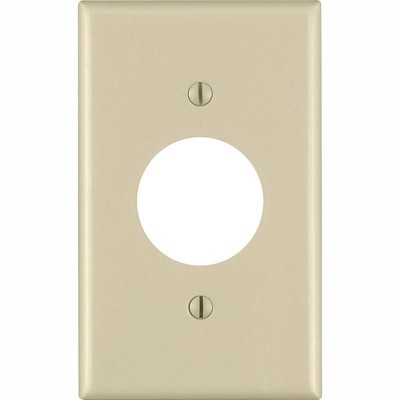 Leviton Ivory 1 gang Thermoset Plastic Outlet Wall Plate (Pack of 25)