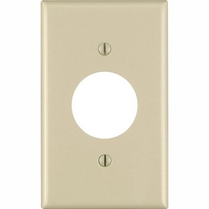 Leviton Ivory 1 gang Thermoset Plastic Outlet Wall Plate (Pack of 25) - 1 of 1
