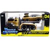 1953 Mack B-61 Flatbed Truck Gold & 1970 Oldsmobile 442 Gold w/ Black Top & Stripes 1/64 Diecast Model Cars by Muscle Machines - 3 of 3