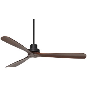 66" Casa Vieja Delta-Wing XL DC Industrial Indoor Ceiling Fan with Remote Control Matte Black Dark Walnut for Living Room Kitchen House Bedroom Family - 1 of 4