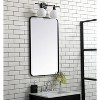 Elegant Lighting Soft corner metal rectangular mirror 22x36 inch in Black - 4 of 4