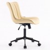 YOUNIKE Modern Home Office Chair Adjustable Swivel Desk Chair Leather Rolling Task Vanity Chair Seat Size 19.49"Wx16.93"Dx(17.91-22.64)"H - 3 of 4