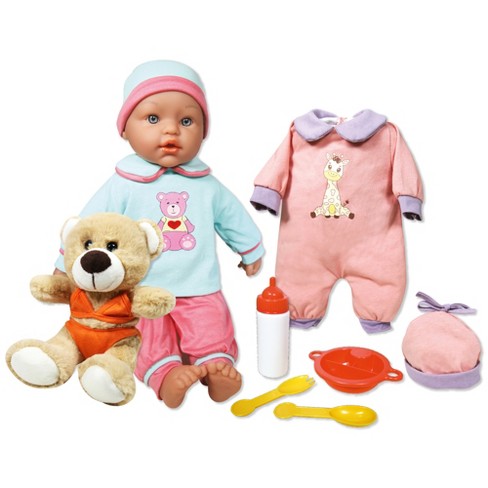 Lissi 15 Baby Doll Billie W Stuffed Teddy Bear 8 Pieces Target