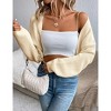 BLUEMING Womens Cardigan Shrugs Long Sleeve Knit Pleated Cropped Bolero Shrug Open Front Casual Tops - 2 of 4