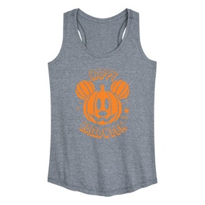 Women's - Disney - Mickey Pumpkin Graphic Racerback Tank - 1 of 4
