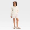 Girls' French Terry Quarter Zip Pullover Sweatshirt - Cat & Jack™ - 3 of 3