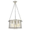 Cape Harbor 3-Light Pendant - Nautical Elegance with Water-Hammered Glass & Steel Frame - 3 of 4