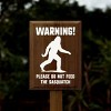 Slickblue Funny Sasquatch Warning Sign, Rustic Knotty Pine, 9x12 Wood Wall Plaque, Multiple Colors - 3 of 3