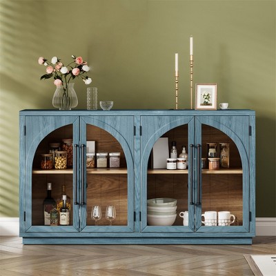 60" Buffet Sideboard Cabinet with Storage, Kitchen Pantry Cabinet, Accent Storage Cabinet, Coffee Bar Storage Cabinet for Living Room Kitchen