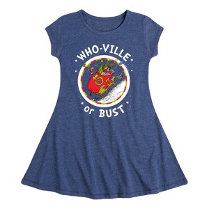 Girls' - Dr. Seuss -  Fit & Flair Cap Sleeve Dress - 1 of 3