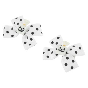 Unique Bargains Women's Halloween Double Bow Pattern Duckbill Clip 1 Pair - 1 of 4
