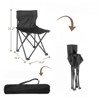 VisioGear Outdoor Portable Chairs, Portable Folding Camping Chair with Carry Bag, Collapsible Stool for Beach, Black, 14.4"*14.4"*23.2" - 2 of 4