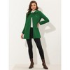 INSPIRE CHIC Women's Christmas Peter Pan Collar Double Breasted Long Trench Winter Pea Coat - 3 of 4
