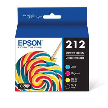 Epson 212 Black C/M/Y 4pk Ink Cartridges - Black Cyan Magenta Yellow (T212120-BCS)