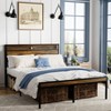 NicBex Full/Queen Platform Bed Frame with LED Lights and Charging Station,Large Under Bed Storage,Solid and Stable,No Box Spring Needed,Easy Assembly - 2 of 4