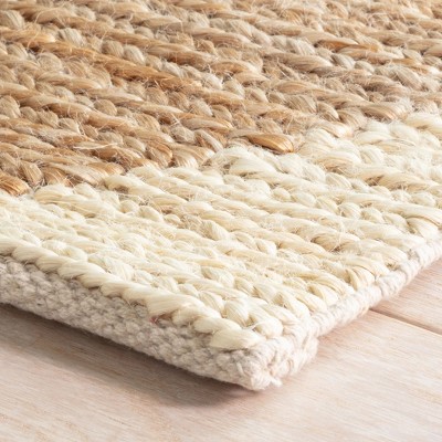 Natural Diamond Pattern Handwoven Cotton Rug, 2' x 3'