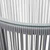 vidaXL 3 Piece Bistro Set with Cushions PE Rattan Gray - 3 of 4