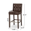 30.5" PU Leather Tufted Bar Stools Set of 2 with Metal Legs for Kitchen Island & Home Bar-Baofuwish - 4 of 4