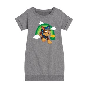 - Paw Patrol - Chase The Rainbow Graphic Short Sleeve Fleece Dress - 1 of 4