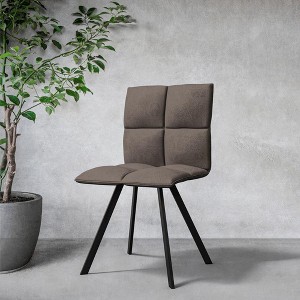 LeisureMod Wesley Modern Vegan Leather Dining Chair with Black Metal Legs - Durable and Easy to Clean, Perfect for Dining Rooms - 1 of 4