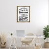 Stupell Industries What Happens In Bathroom Silly Decorated Typography Floating Frame Canvas Art, Gold, 25" x 31" - 3 of 4