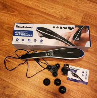 Brookstone Cordless Handheld Percussion Massager - Black : Target