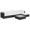vidaXL Patio Sofa Set Set of 6 Black, Cream White - 2 of 4