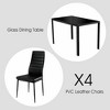 SKONYON 5 Piece Dining Table Set for Dining Room Kitchen Table with 4 Chairs - 4 of 4