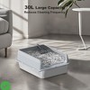 Stainless Steel Cat Litter Box with Scoop and Mats Open Top High Wall Sided Enclosure Large Metal Cat Litter Box Non-Sticky - 4 of 4