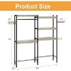 TackView Over-the-Washer 5-Tier Storage Shelf – Adjustable Height Laundry Organizer, Double-Layer Wood Shelves - 3 of 4