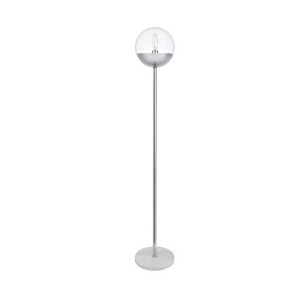 Elegant Lighting Eclipse 1 Light Chrome Floor Lamp With Clear Glass - 1 of 4