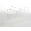 3pc Acrylic Nesting Table Set Display Stands - Baxton Studio: Durable - 3 of 3