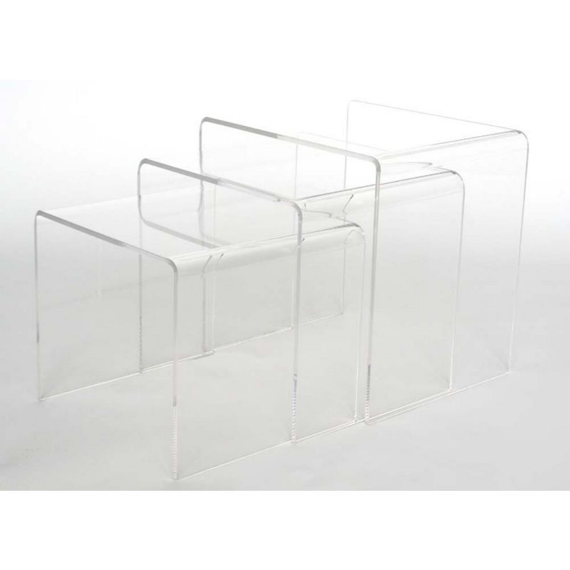 3pc Acrylic Nesting Table Set Display Stands - Baxton Studio, 4 of 7