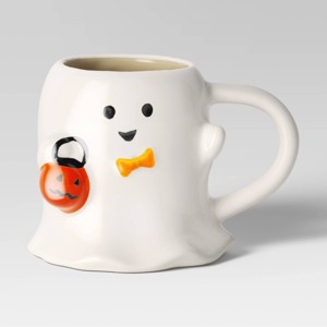 15.2 fl oz Halloween Stoneware Figural Ghost Mug - Hyde and EEK! Boutique™ - 1 of 3