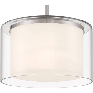 Minka Lavery Minka Vantage Parsons 10" Wide 1-Light Brushed Nickel Glass Pendant - 1 of 3